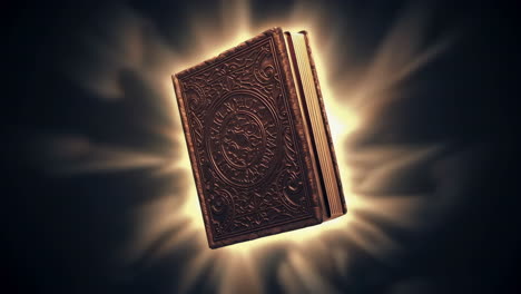 glowing ancient book