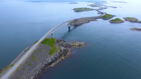 atlantic ocean road aerial footage norway