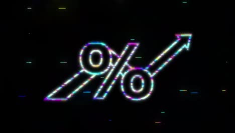 percentage with arrow up and down. banking, credit, interest rate. motion graphic