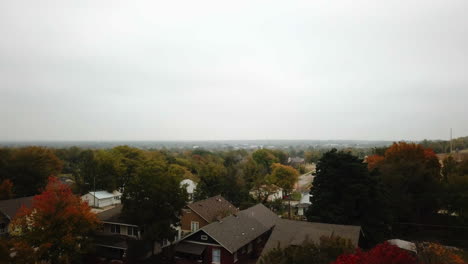 living paradise on earth showing calm and serene autumn landscape surrounding cottages and huts