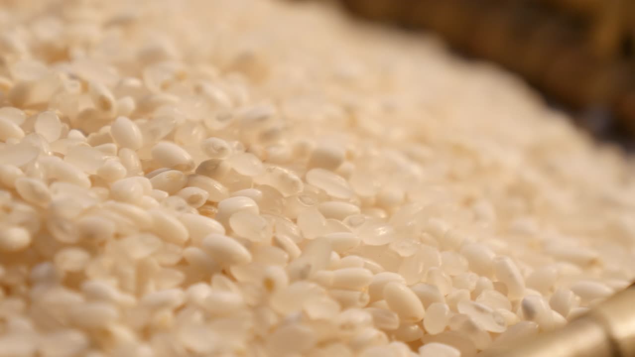 delicioso de semillas de arroz en rotación