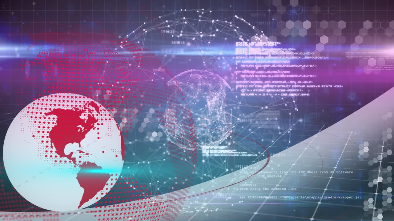 지구상에서 데이터 처리의 애니메이션