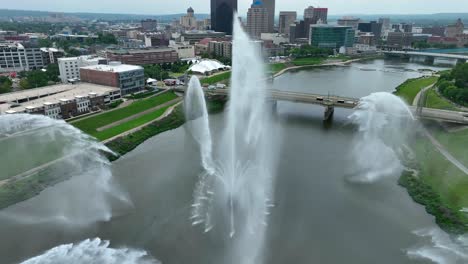 five rivers fountain of lights over the great miami river