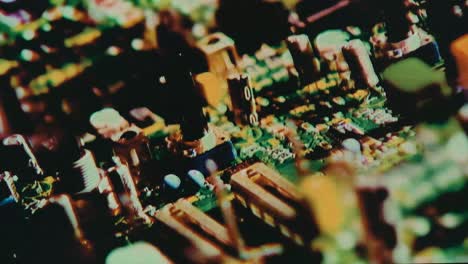 circuit board static noise analog glitch. animation