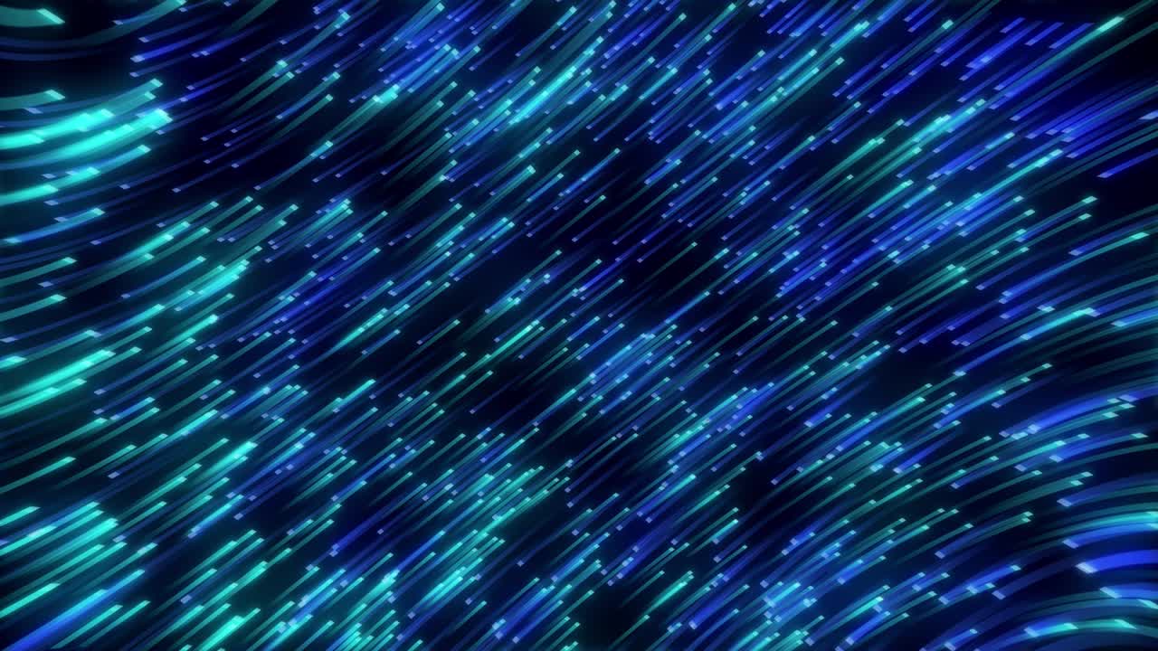 los rayos azules y azules claros fluyen diagonalmente y transversalmente. animación de gráficos abstractos. un fondo de imaginación y creatividad.