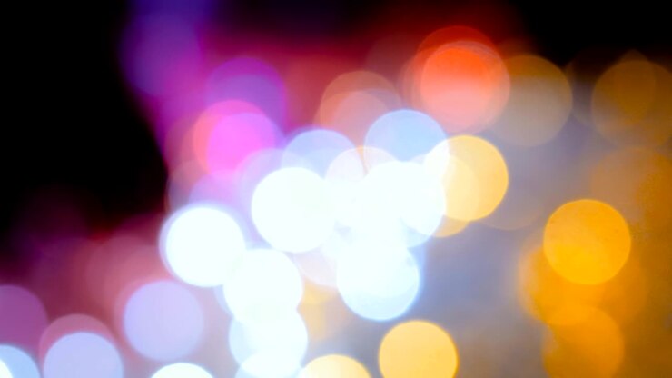 Guirnalda de bokeh abstracta navideña