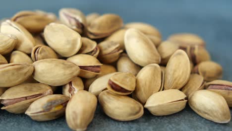 primer plano de los pistachos