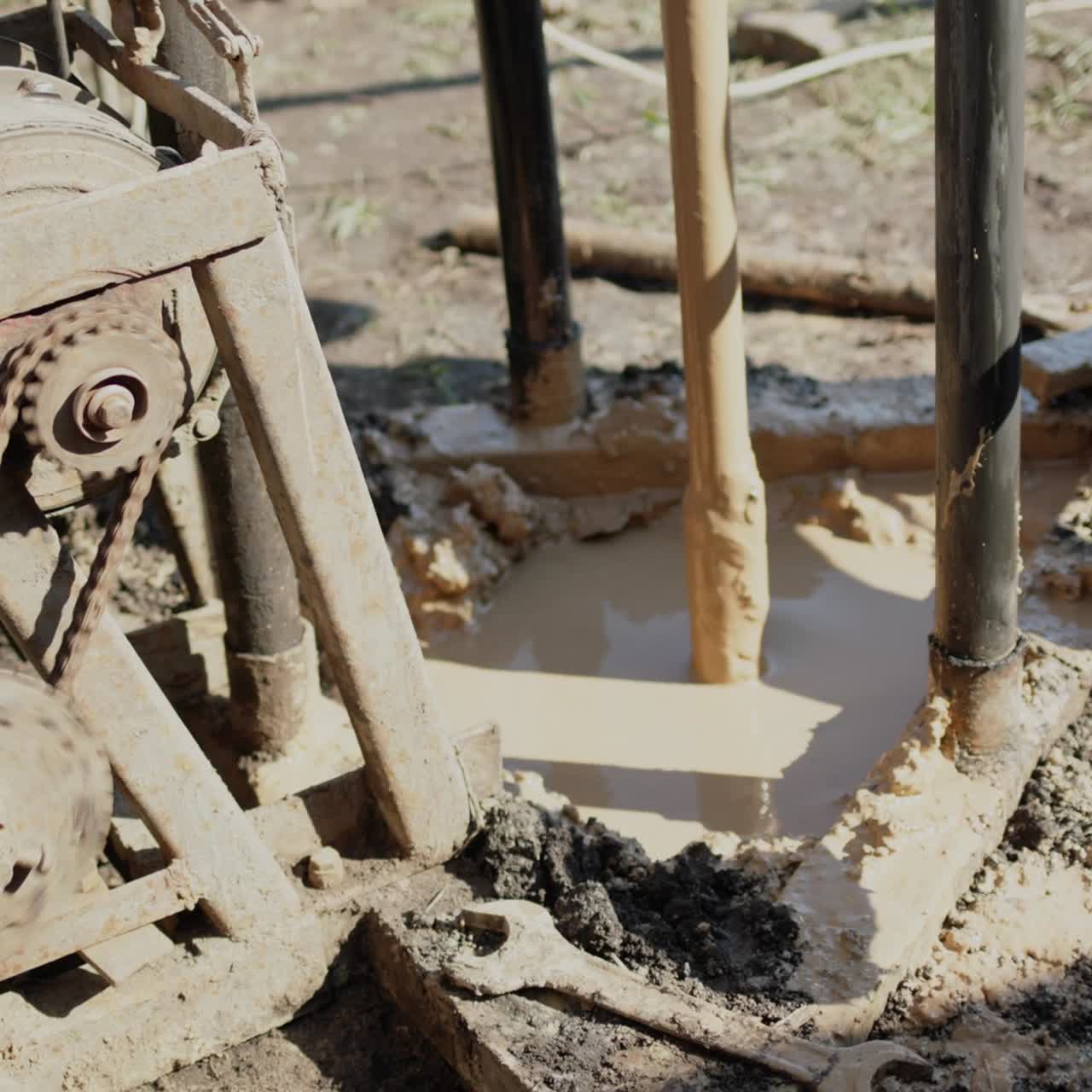 plataforma de perforación perfora pozo para extracción de agua 4