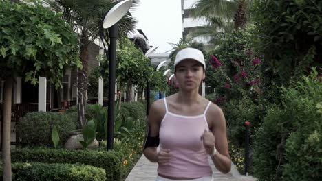 the girl is running