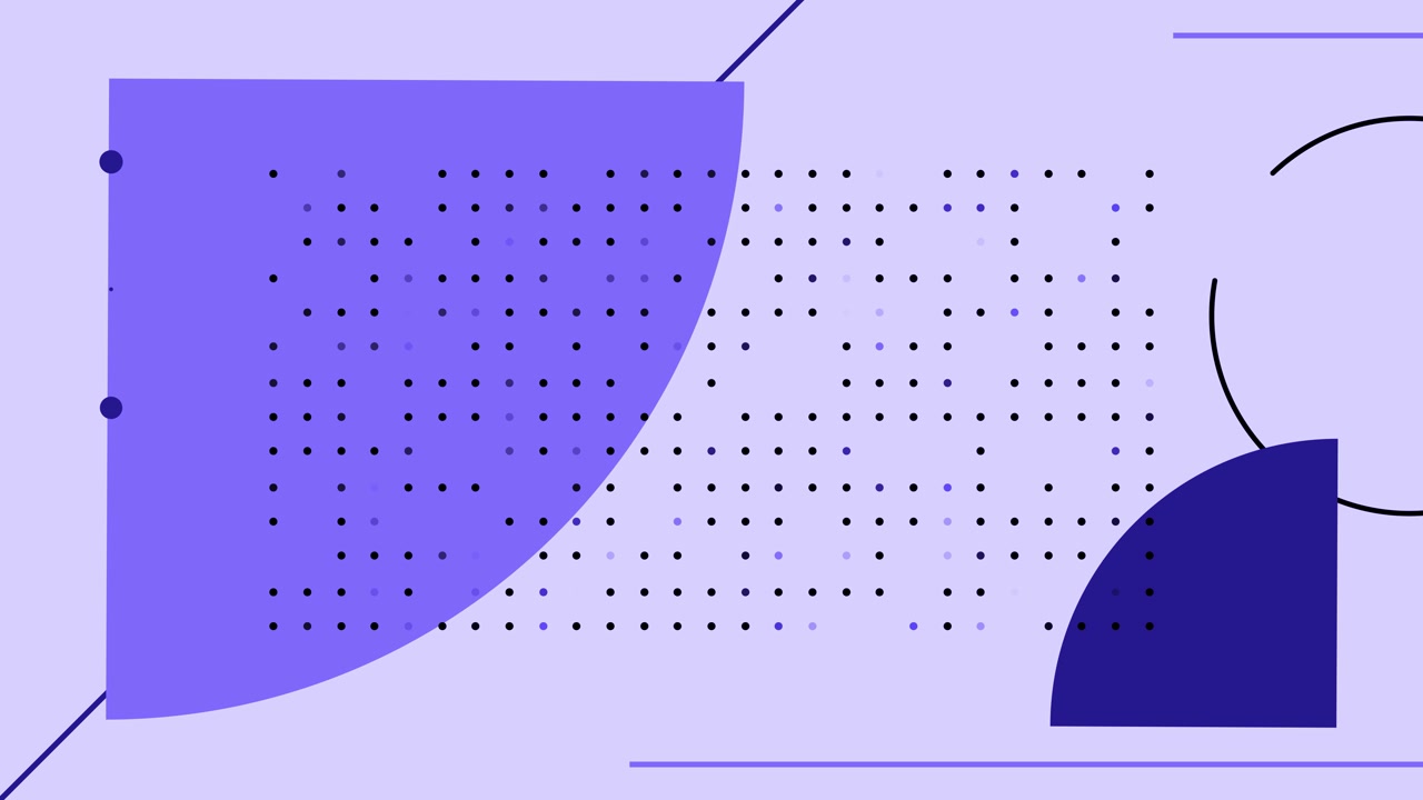 Sfondo Geometrico Viola Minimalista Animato con Punti Pulsanti