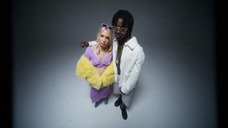 stylish couple fashion portrait