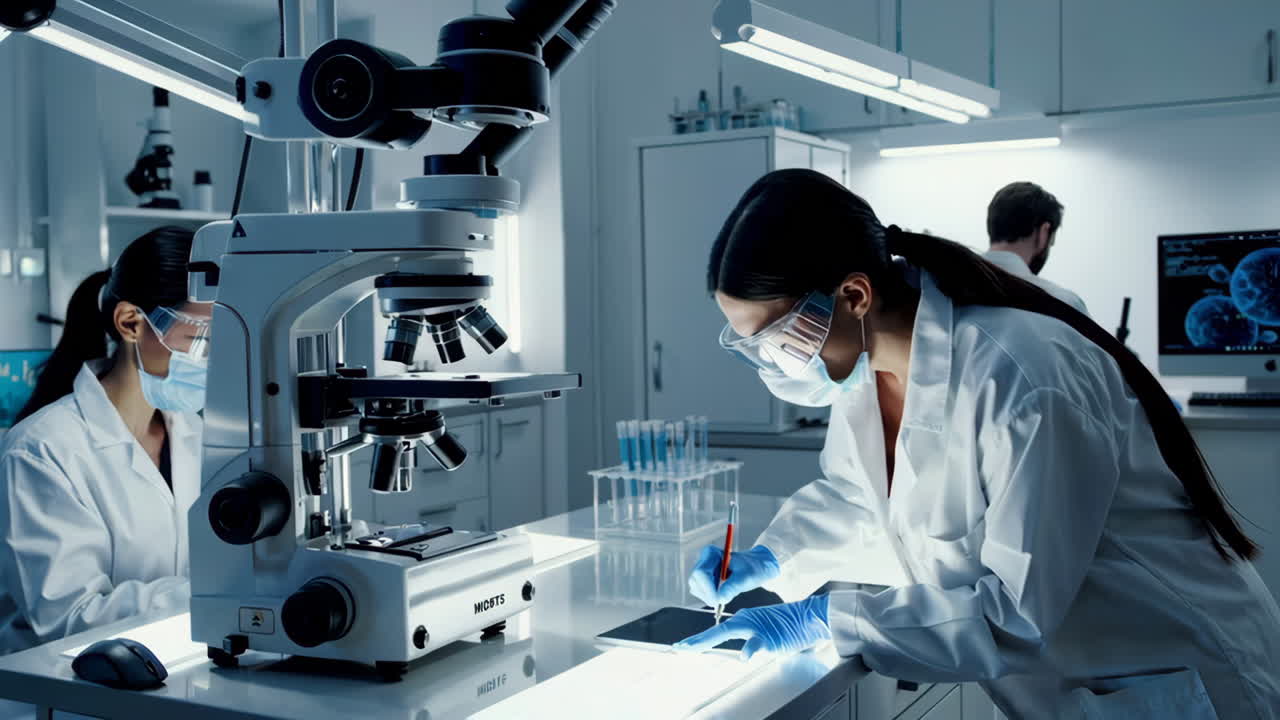 Scientists Conducting Research in a Modern Laboratory