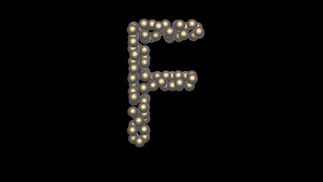 disco ball themed font  letter f