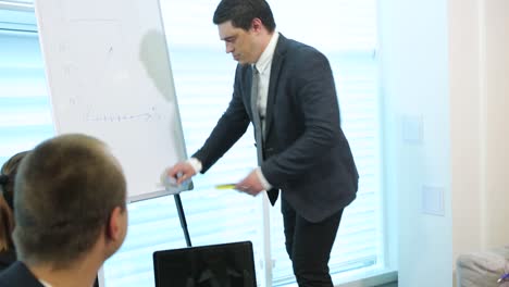 corporate communication teamwork concept. business people working in conference room, view through the blinds on the window