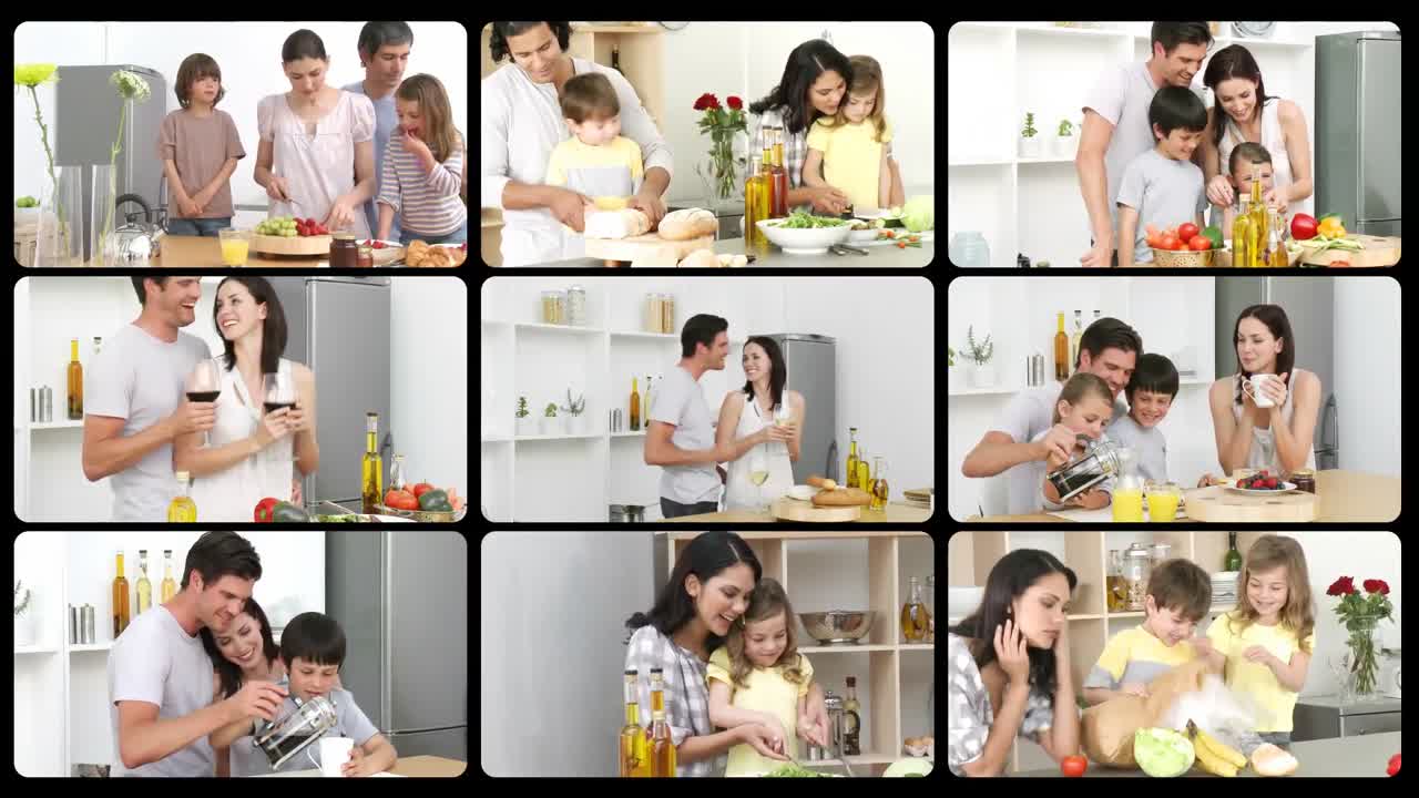 부 ⁇ 에서 행복한 가족의 몽타지