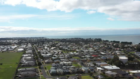 Municipio-Costero-Orbital-Aéreo-De-St-Leonards,-Victoria-Australia