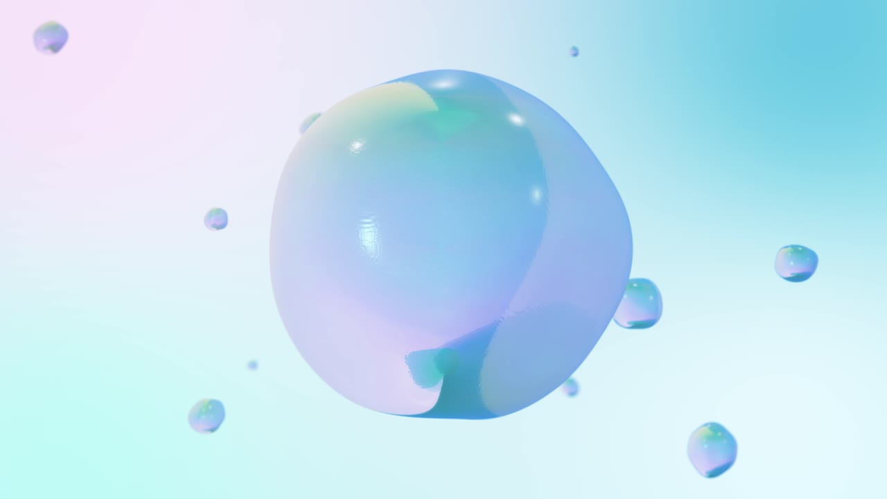 Transparent Bubble With Gradient Colors - animation