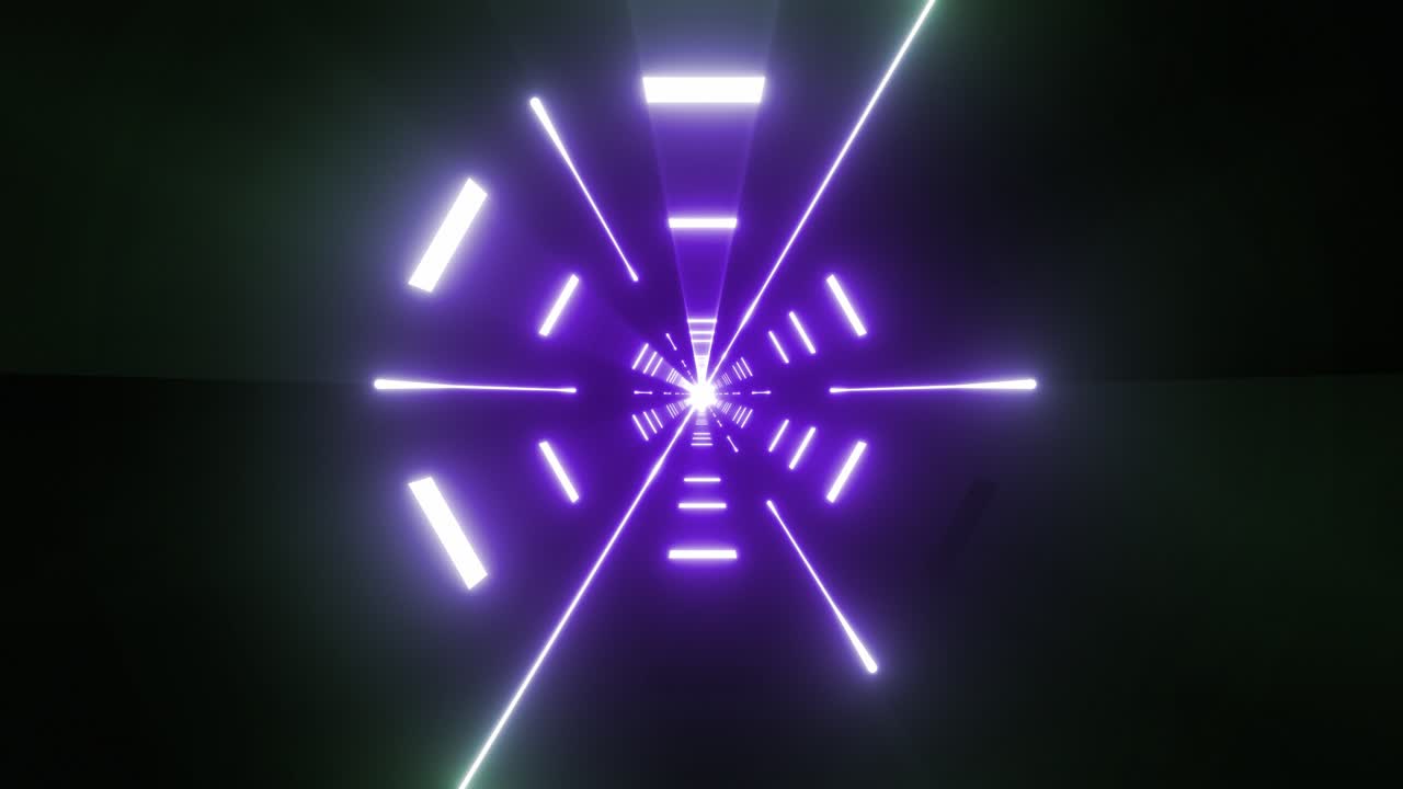 tunnel luminoso al neon