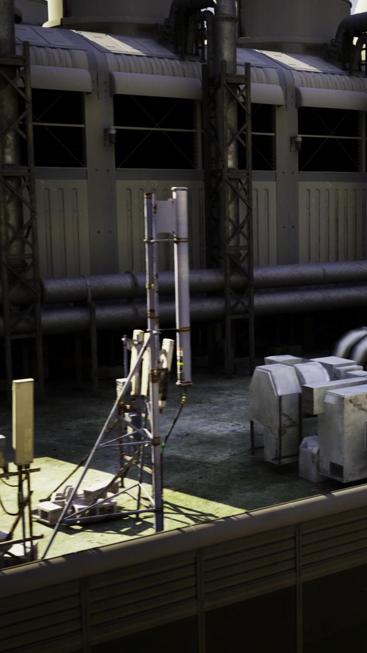 Equipment setup for signal transmission inside a large building space