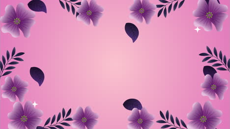 flores hermosas animación de patrón de jardín