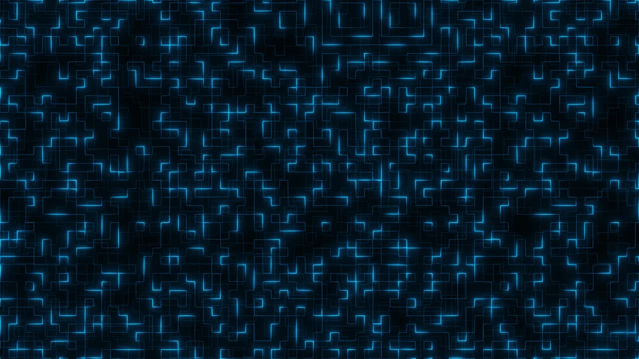 Abstract Digital Grid Pattern with Glowing Blue Lines