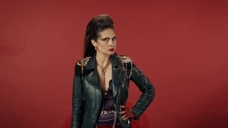angry woman on phone, rock & roll style