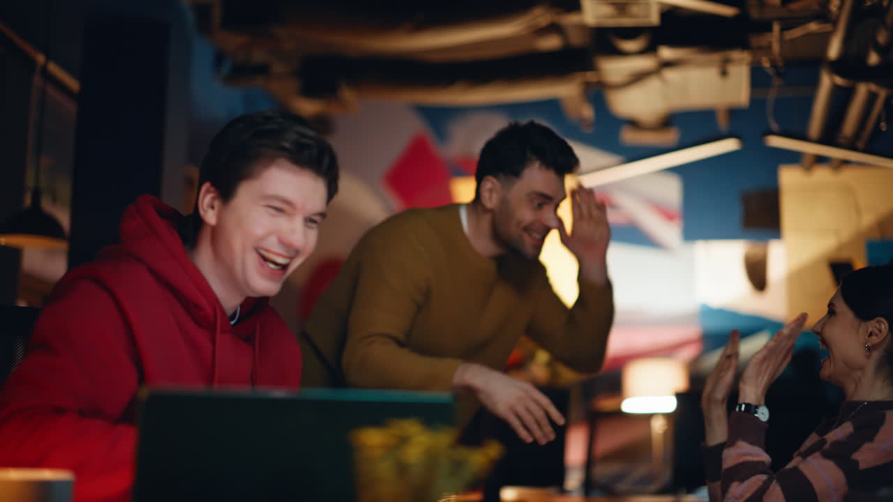 Celebrating success with friends