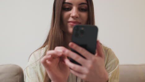 Girl using a smartphone
