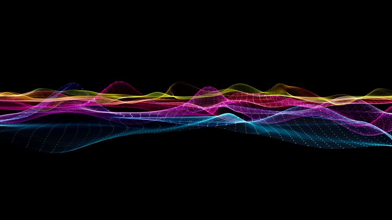 Fantastic animation with wave object in slow motion, 4096x2304 loop 4K