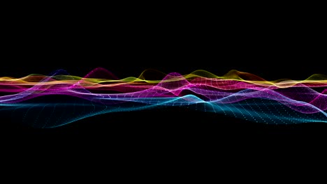 animación fantástica con objeto de onda en cámara lenta, 4096x2304 bucle 4k