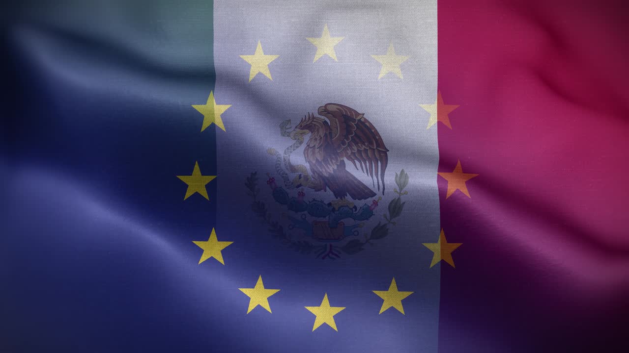la bandera de mexico en bucle de fondo 4k