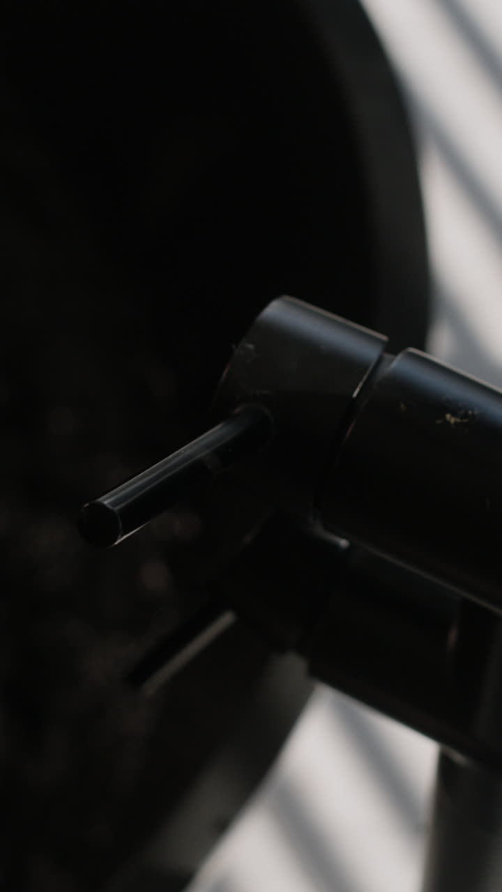 Close-up of a black faucet
