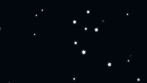 Animation-of-glowing-white-stars-twinkling-and-moving-in-hypnotic-motion-on-black-background