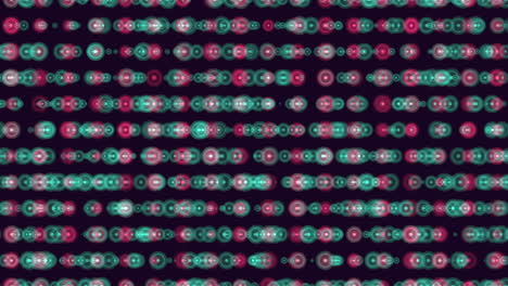 motion red and green futuristic dots pattern in rows