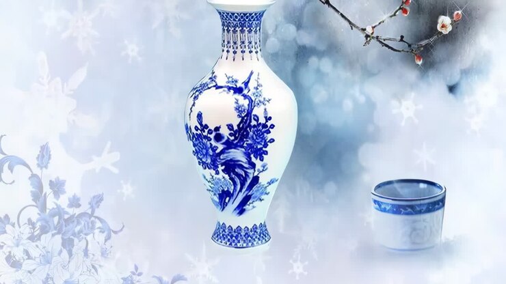 Chinese style blue white porcelain old history