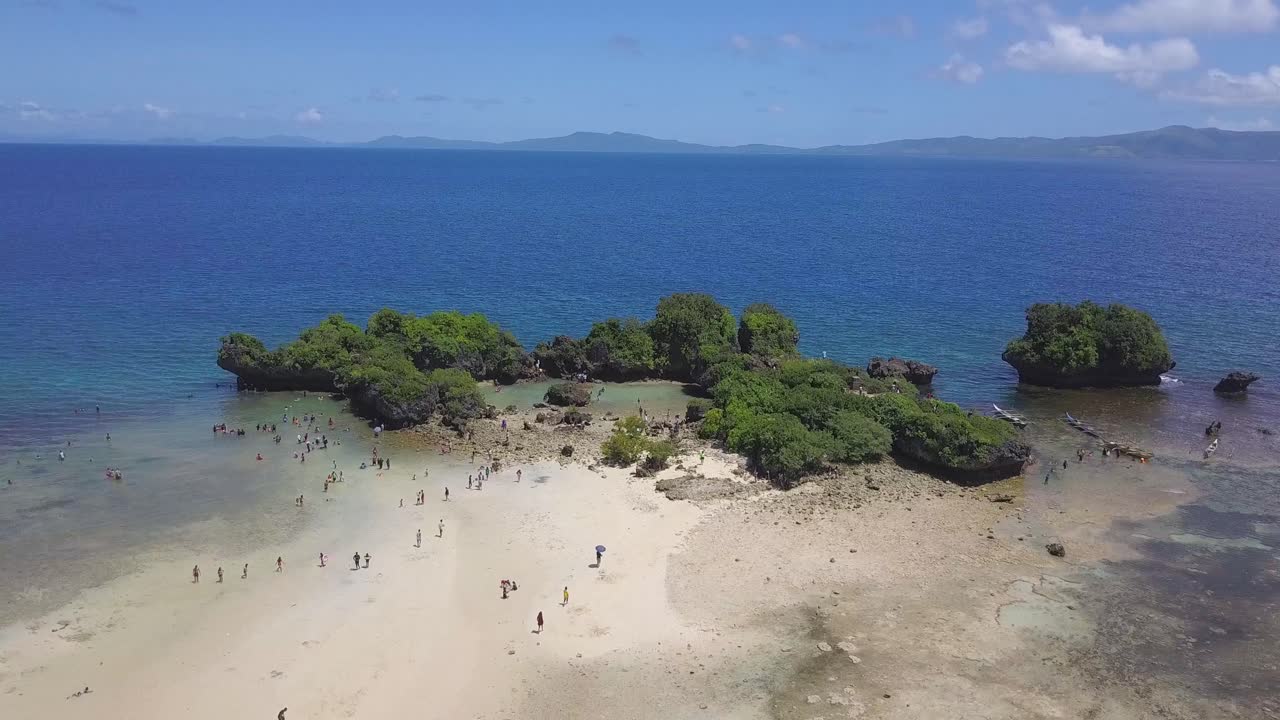 4k Aerial shot of Tropical Island in Bicol Philippines