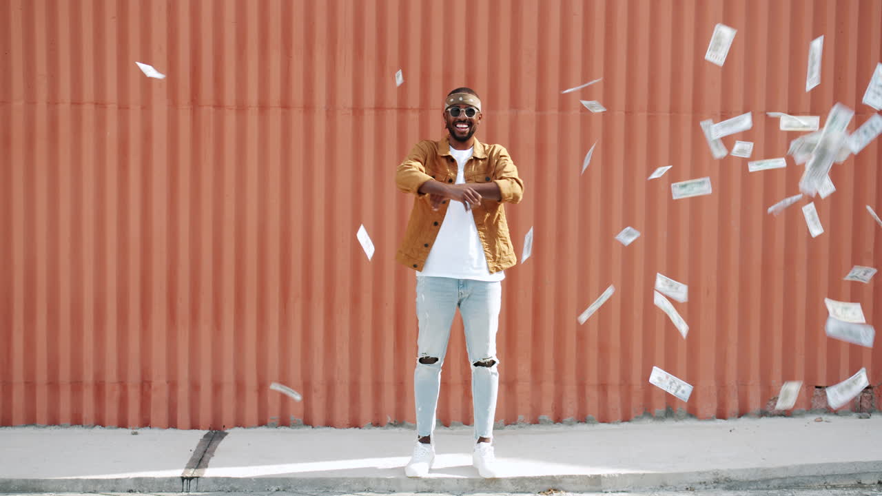 Happy Man in Trendy Outfit