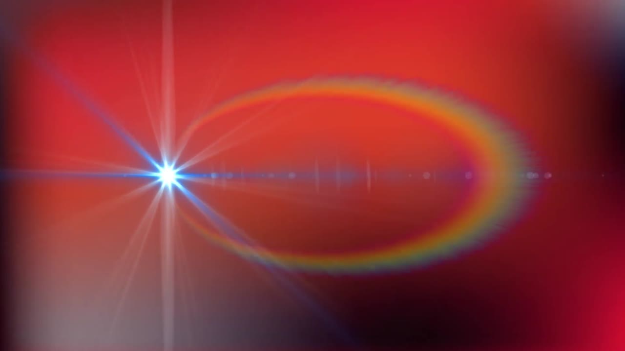 animación de luz brillante que se mueve sobre un fondo rojo