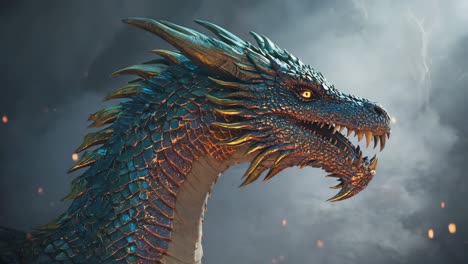 dragon head close-up