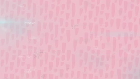 animation of mathematical equations over shapes on pink background