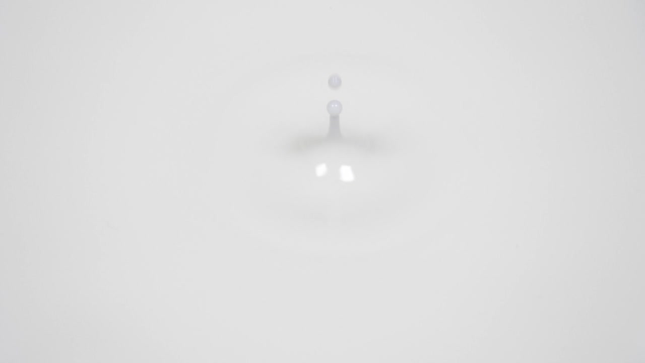 Drop of Milk Falling, Slow Motion 4K