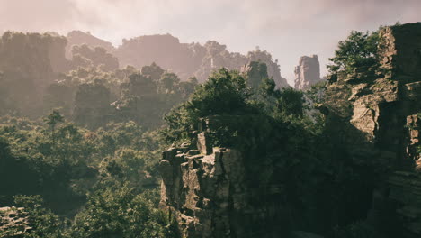 lush green rocky landscape at dusk in malaysia showcasing the natural beauty