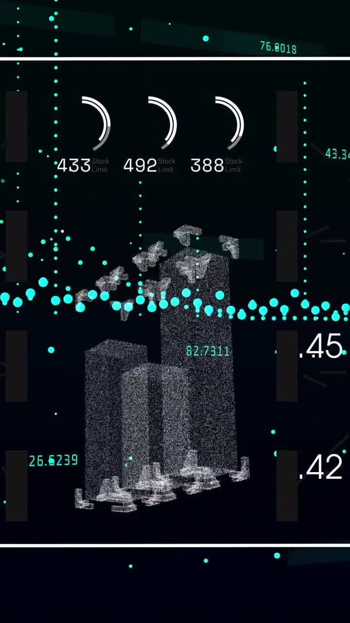 Animation of financial data processing
