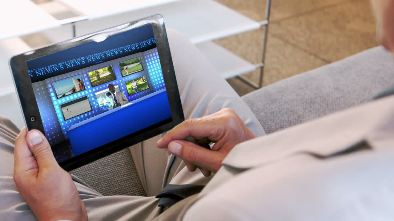 estudio de noticias generado digitalmente