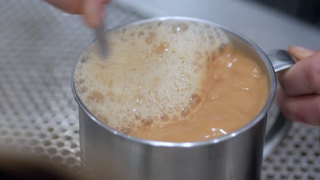 preparing a cup of coffee or tea