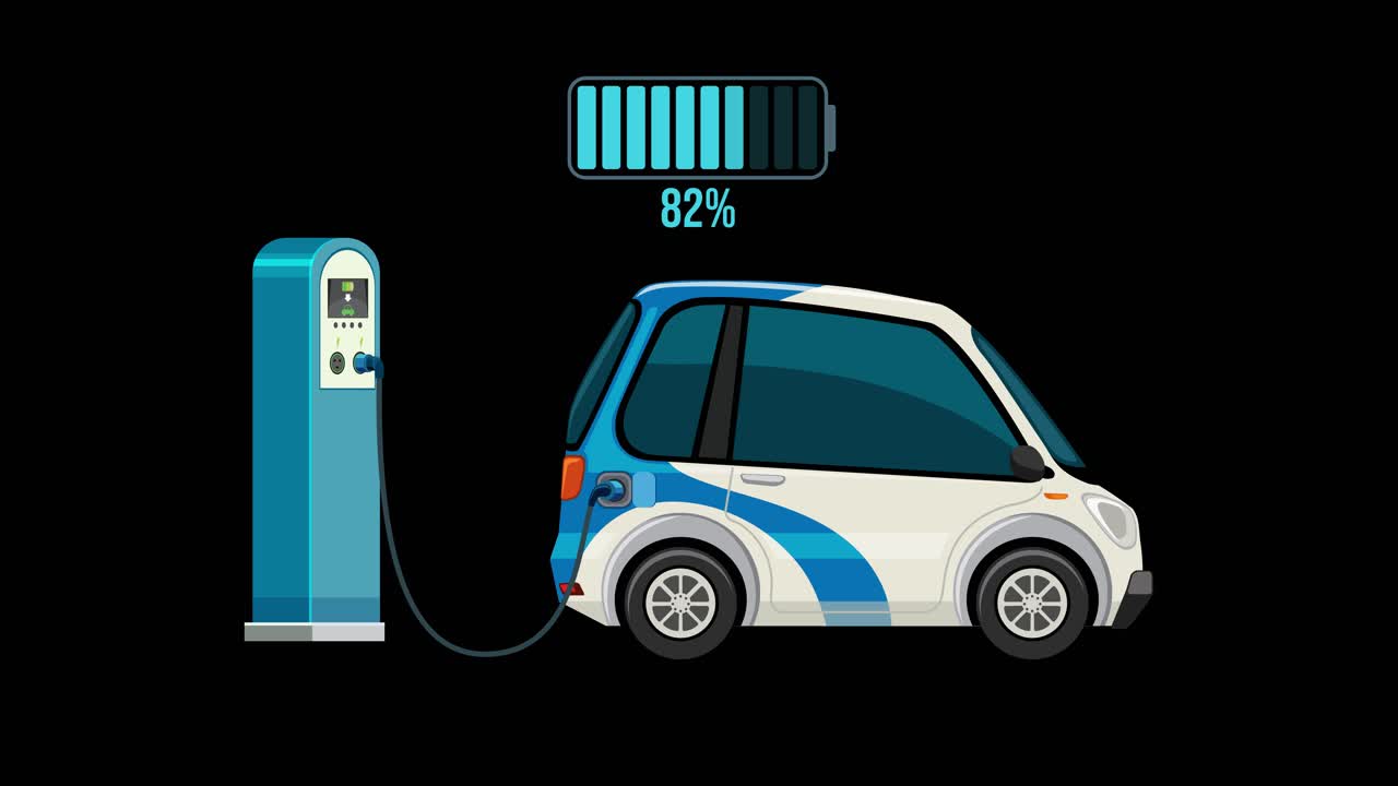 스테이션에서 전기 자동차 충전