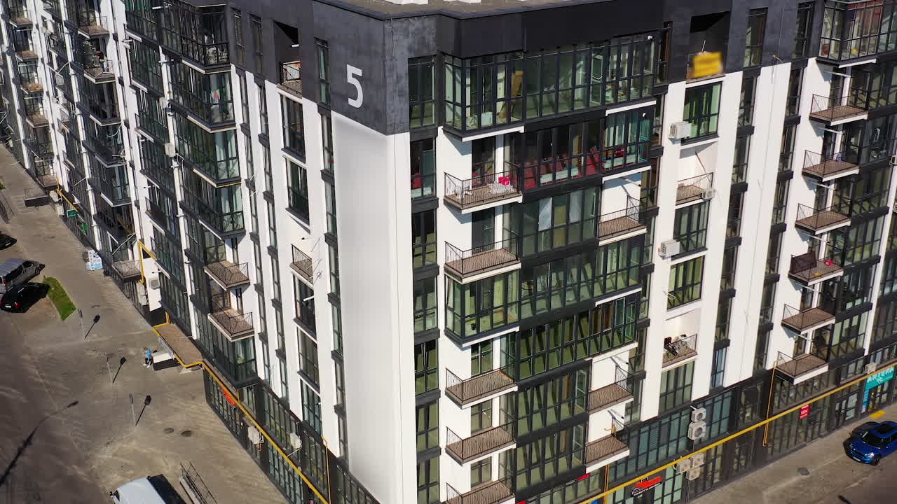 Modern buildings aerial view. Urban cityscapes architecture exterior construction.