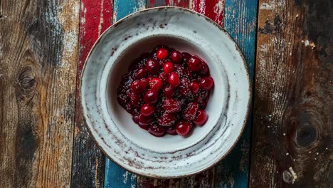 cranberry sauce in white bowl