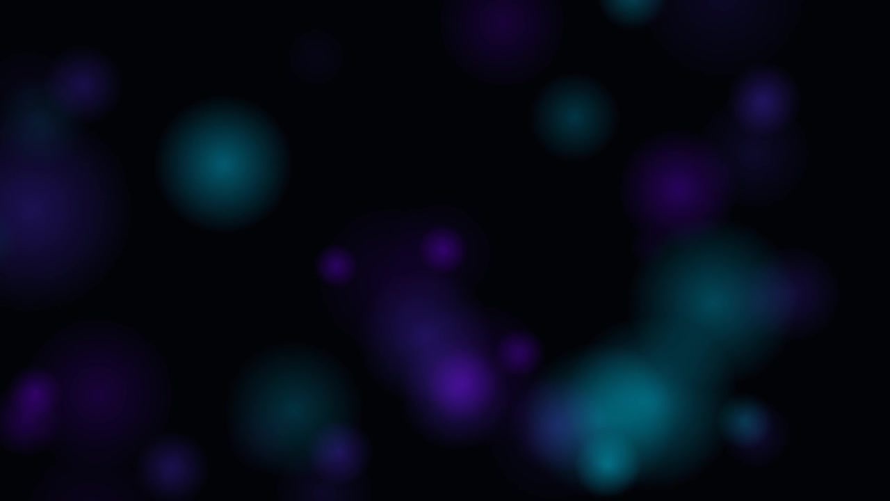 Abstract Background with Floating Purple and Teal Bokeh Lights