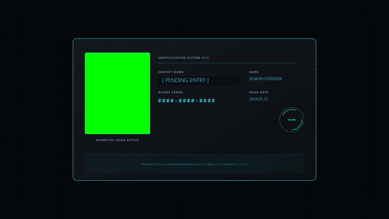 Futuristische digitale identificatiesysteem-interface met biometrische scan